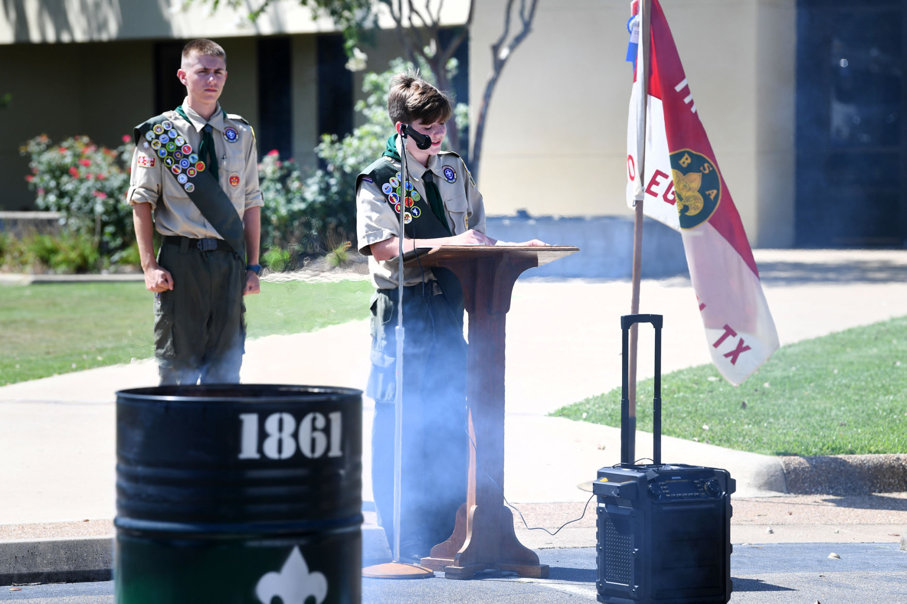 Flag retirement ceremony
